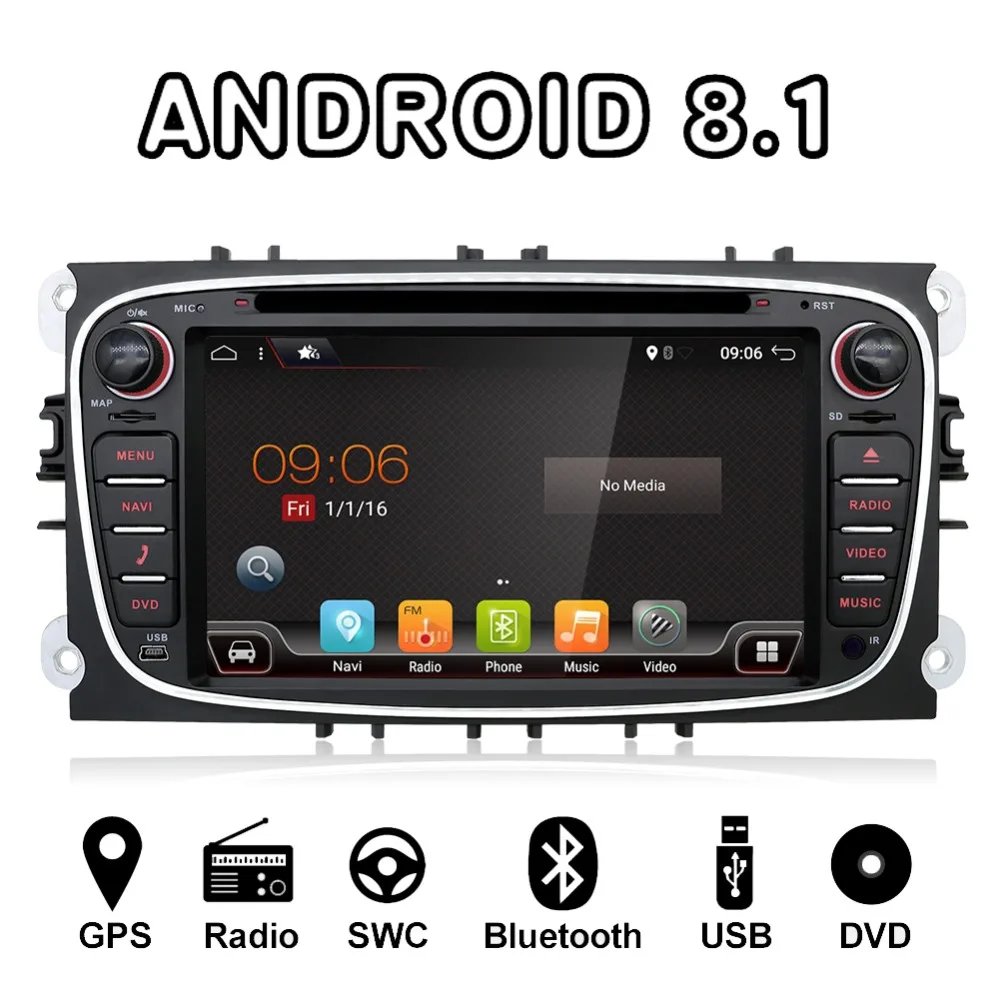 

Bosion 7inch Octa Core Android 8.1 Car Multimedia GPS Navi Radio MP3 MP5 DVD Player For Ford Focus Mondeo Galaxy Connect S Max