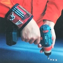 1 х Магнитный браслет инструментарий ремень винтовая подставка для ножниц инструмент для хранения наручных браслетов сумка для инструментов встроенные супер мощные магниты