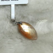 Высокое качество вспышки хороший свет натуральный оранжевый золотой Солнечный камень кулон 00422