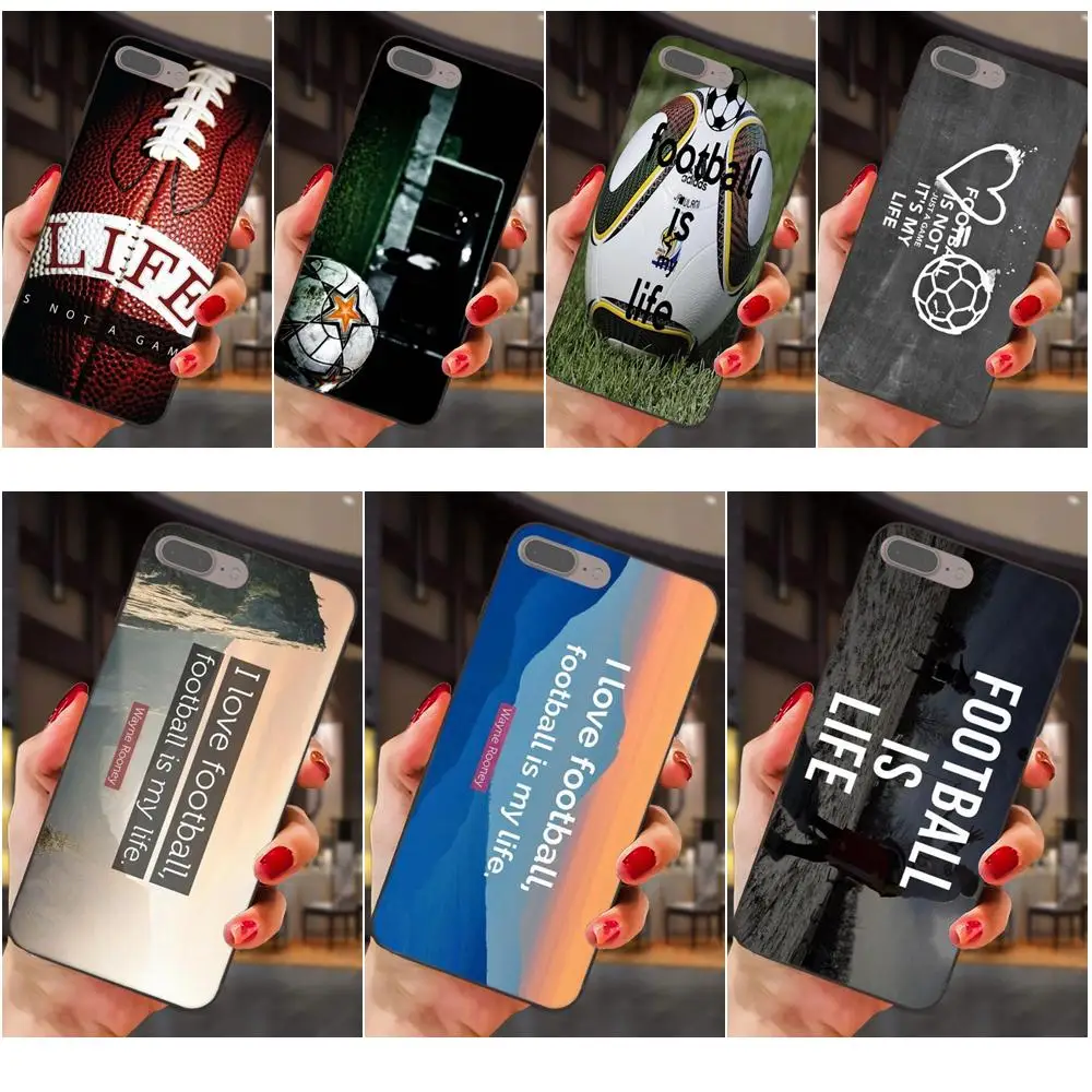 

Soft TPU Protector Cases For Xiaomi Redmi Note 2 3 4 4A 4X 5 5A 6 6A 7 Go Plus Pro S2 Y2 Football Is Life Quotes