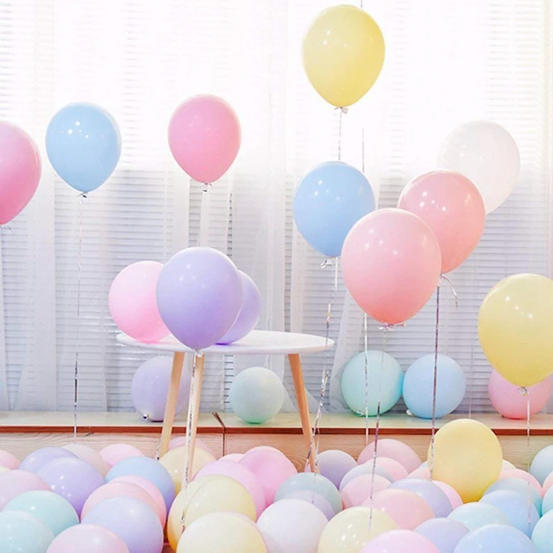 

10pcs/lot Candy Color Macaron Balloon Latex Ballon Wedding Arch Inflatable Helium Air Balloons Mariage Festival Party Supplies