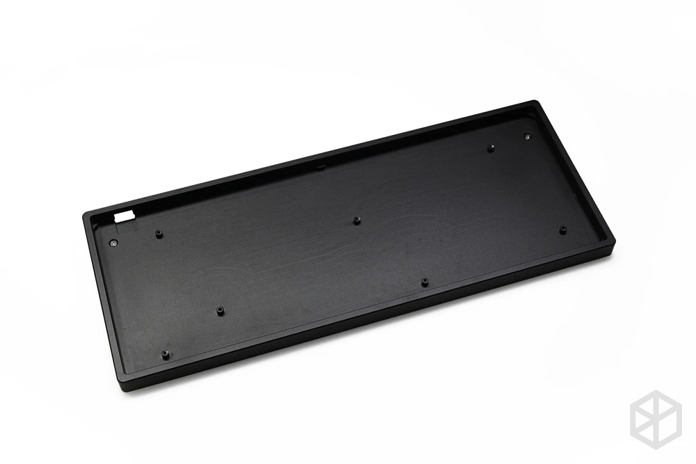  Anodized Aluminium flat case with metal feet for custom mechanical keyboard black siver grey colorw