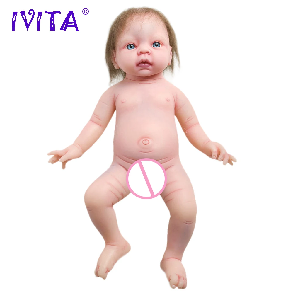 

IVITA 3200g Silicone Reborn Baby Dolls Toys Toddler Silicon Little Girl Real Doll Realistic Lifelike Soft Skin Touch Feeling Toy