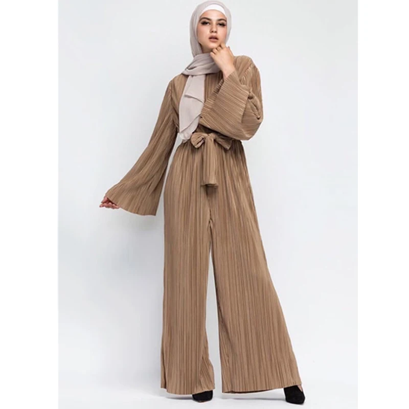 Турецкий халат марокканский кафтан Дубай турецкий Абая джилбаб пакистанское мусульманское платье для женщин ислам Бурка Рамадан ислам ic одежда D709 - Цвет: Коричневый