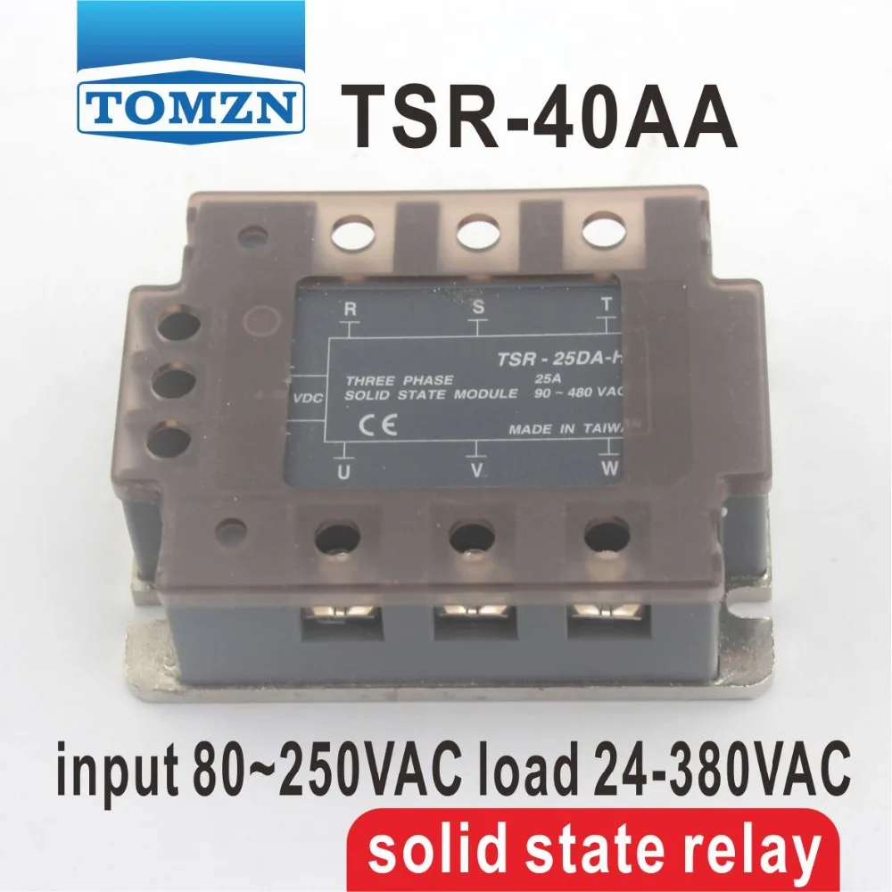 40AA TSR 40AA Three phase SSR input 80~250VAC load 24 380VAC single ...