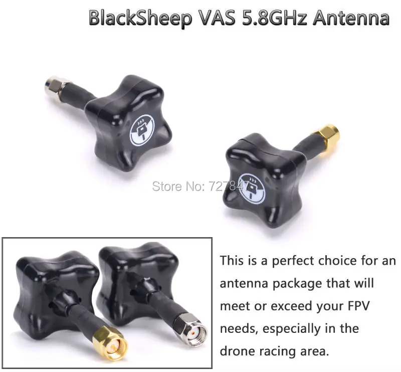 

Short TRIUMPH Team BlackSheep VAS 5.8GHz Circular Polarized Triumph Antenna Black Sheep for FPV Racing Drone