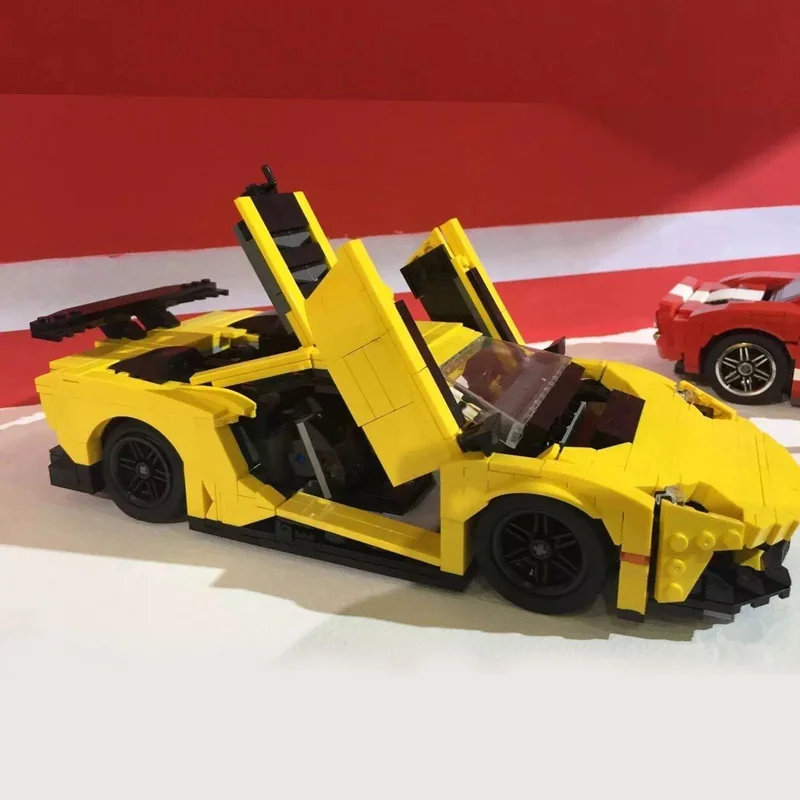 

XINGBAO Building Blocks Self-Locking Bricks Lamborghini Creative Technology Series 03008 Yellow Racing Car Gift For Children D3