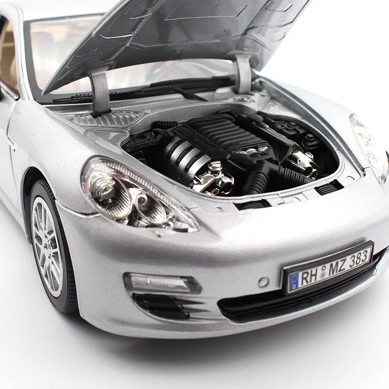 Goedkoop 118 Simulatie legering sportwagen model Voor Porsche Panamera met stuurbediening voorwielbesturing speelgoed voor Kinderen