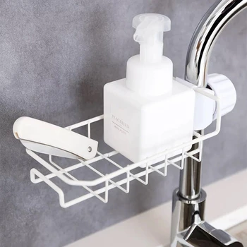 

Stainless Steel Hot Sink Hanging Storage Rack Storage Holder Sponge Bathroom Kitchen Faucet Dishcloth Drain Dry Towel Organizer
