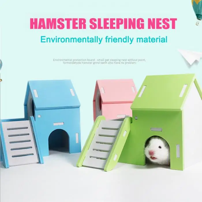 Мини маленький домик для животных экологически чистые гладкие моющиеся Домашние животные спальный дом удобное и вместительное здание BDF99