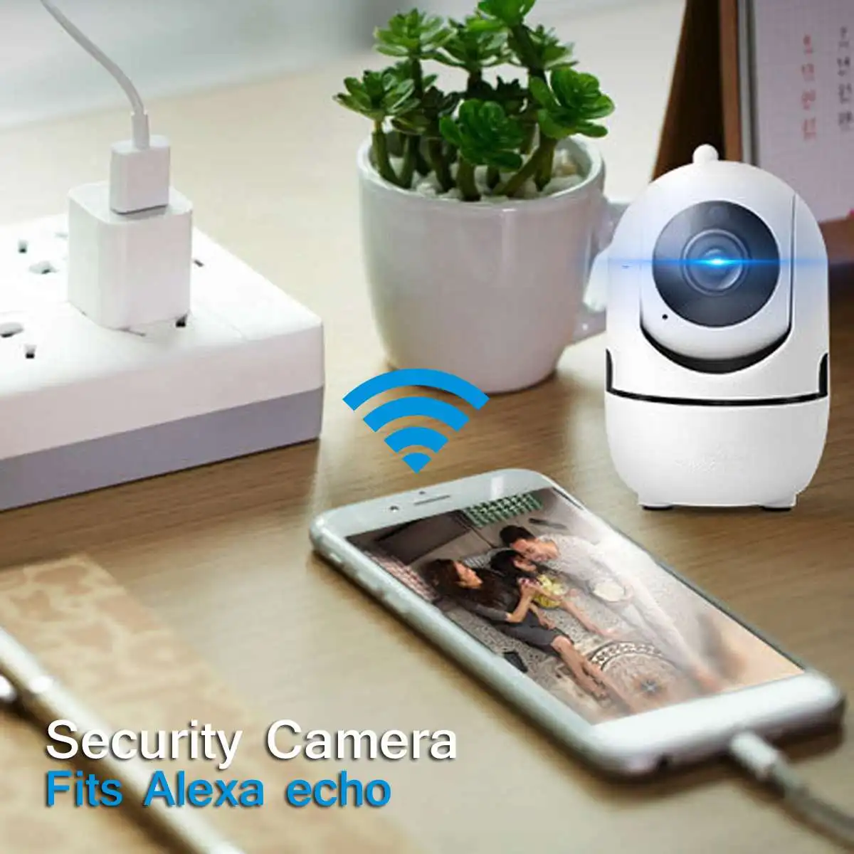 1080 P умная Беспроводная ip-камера аудио Wifi камера видеонаблюдения домашняя сигнализация 2.0MP камера видеонаблюдения внутренняя Камара alexa для echo