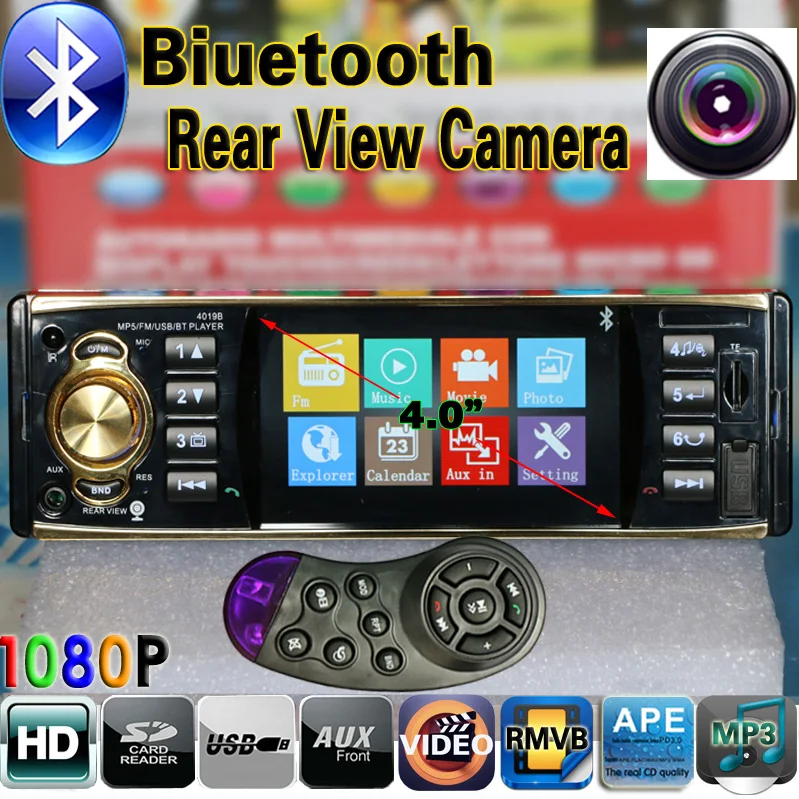 12V Car Radio MP5 Player 4.0 HD/Rear View Camera /Bluetooth/Stereo FM