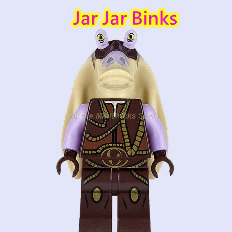 Звездные войны Дарт Вейдер Анакин Скайуокер Obi Wan Kenobi Unduli qui gon Jinn StarWars игрушки для детей строительные блоки Звездные войны - Color: Jar Jar Binks