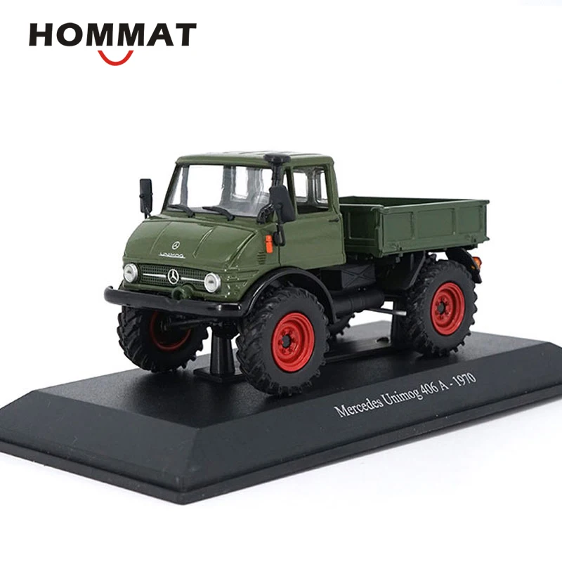 HOMMAT моделирование 1/43 Unimog 406A 1970 грузовик Модель автомобиля литая модель игрушечного автомобиля Коллекционная модель автомобиля игрушки для детей - Цвет: Unimog 406A 1970