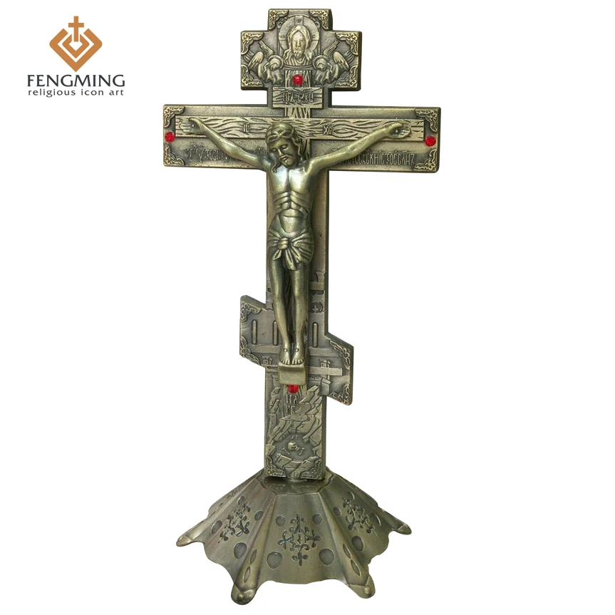 

Greek orthodox icon Catholic Christian metal Jesus Christ Spiritual Crucifix pastor Cross religious church decoration supply