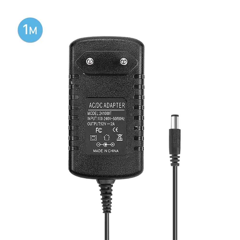 

ANBIUX DC 12V 2A Power Supply DC12V Adapter 2A Transformer AC 110V 220V 240V to DC 12 Volts Converter for CCTV Camera US/EU Plug
