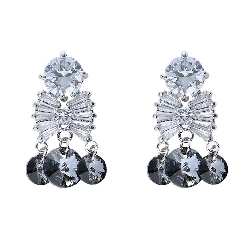 

Newest Crystal from Austria Women Dangle Drop Earrings Hyperbole Long Tassel Drop Earring For Wedding Party Brinco Gift For Lady