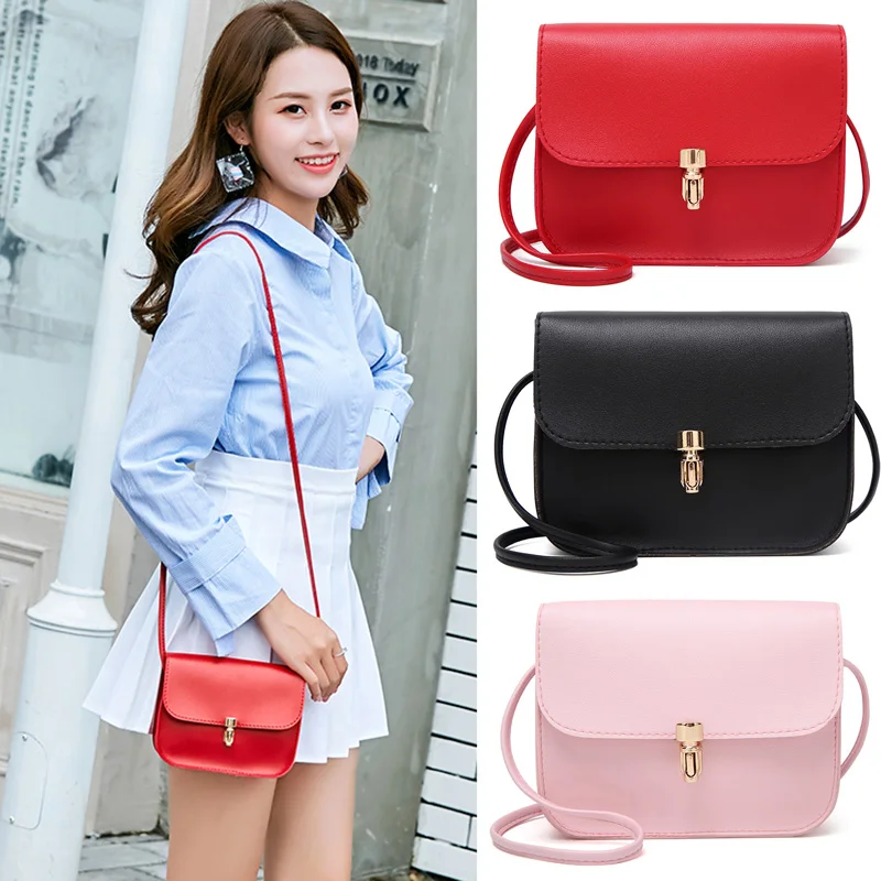 

Women Shoulder Bag Bullet Lock Mini Mobile Phone Shoulder Bag Messenger Crossbody Bag Ladies Hasp Composite Bags Female Handbags