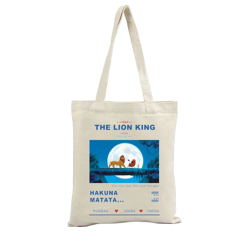 

Cute Lion Printing Women Handbag Cartoon Handbags Canvas Tote Bags Casual Travel Beach Bags