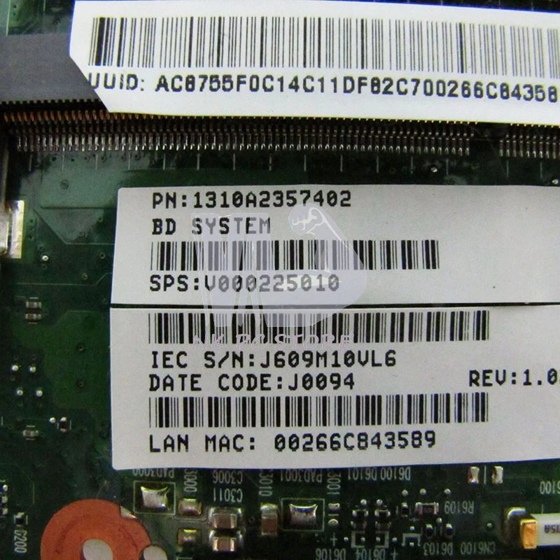 NOKOTION 6050A2357401-MB-A02 1310A2357402 V000225010 для Toshiba Satellite C650D C655D Материнская плата ноутбука Разъем S1 Бесплатный процессор