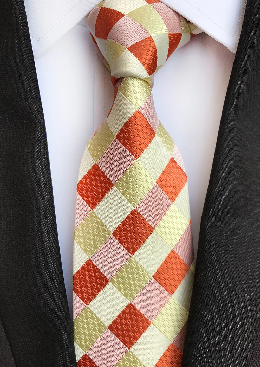 Классические галстуки 8 см для мужчин, Шелковый галстук, роскошный полосатый клетчатый деловой шейный галстук для мужчин, галстуки для свадебной вечеринки - Цвет: XU-B16