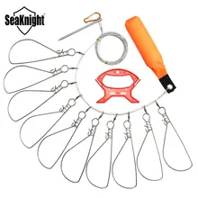SeaKnight 4 м/13 футов рыболовная Пряжка замок трос из нержавеющей стали Живая рыба пряжка набор плавучести рыболовные аксессуары снасти инструмент M/L