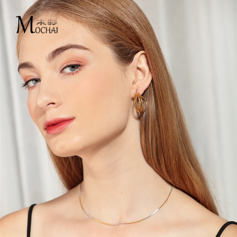 Fashion Elegant Geometric Drop Earrings For Women Bijoux Multi Ear Circle Big Earrings Charm Brinco 25mm ZK40