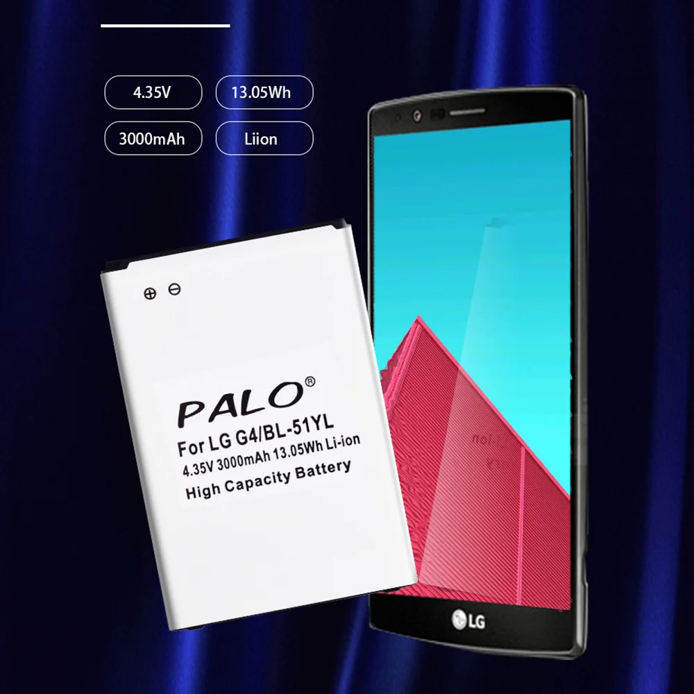 

PALO 2019 New Original LG BL-51YL Battery for LG G4 H815 H818 H810 VS999 F500 3000mAh