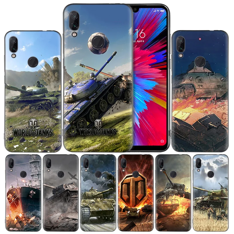 

World Of Tanks Black Silicone Case Cover for Xiaomi Mi 9 8 Play A1 A2 Redmi Note 7 6 6A 5 Plus S2 GO Lite Pro Pocophone F1 Coque