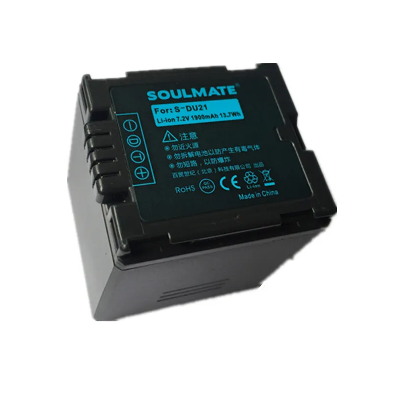 SOULMATE CGA-DU21 комплект литиевых батарей CGA DU21 цифровой Камера Батарея DU21 для цифрового фотоаппарата Panasonic NV-GS330 GS400 GS408 GS500 GS508 MX5