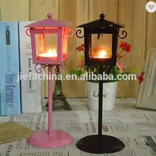 Декоративная Свеча для дома дизайн лампы металлический Железный дом форма короткий держатель свечей