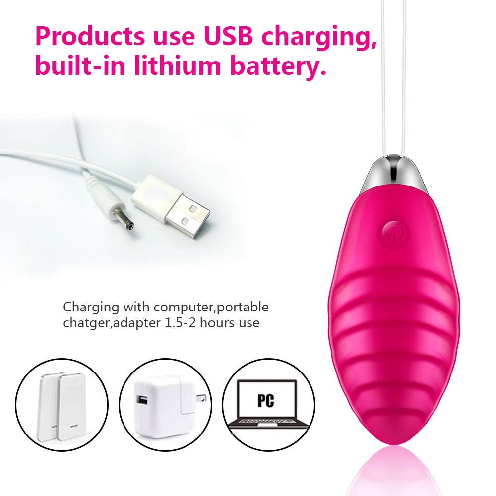 Silicone Vibrating Egg Type Rabbit Wireless Vaginal Ball USB Rechargeable Vibrator Heating Kegel Ball Sex Toys for Woman