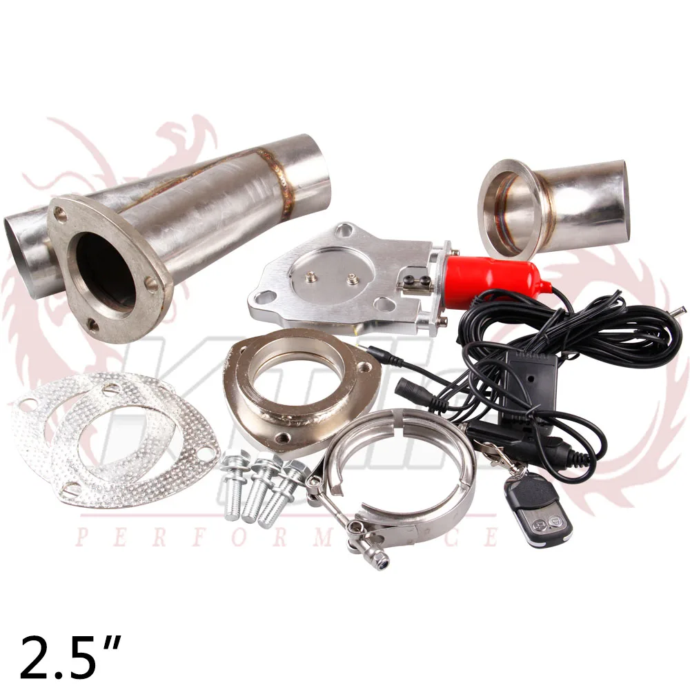 2.5" Electric Stainless Exhaust Cutout Cut Out Dump Valve switch with
