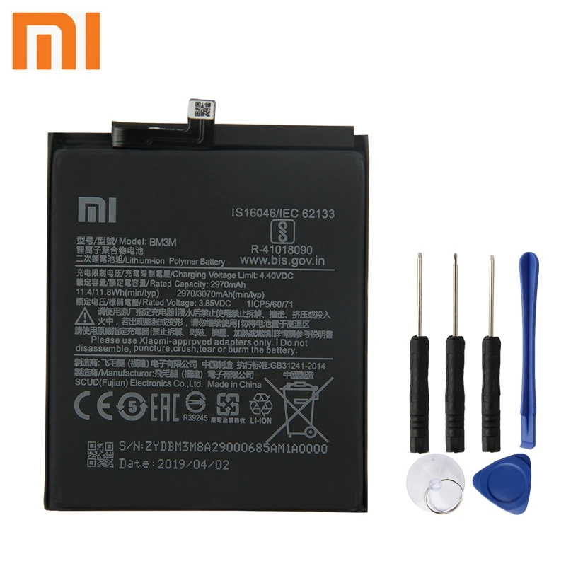 

Original XIAOMI BM3M Battery For For XiaoMi Mi9 SE Mi 9SE BM3M Genuine Phone Battery 3070mAh