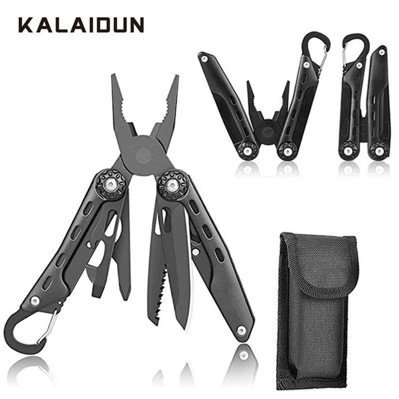 

KALAIDUN Pliers Multitool Wire Stripper Crimping Tool Cable Cutter Folding EDC Knife Opener Portable Outdoor Camping Survival