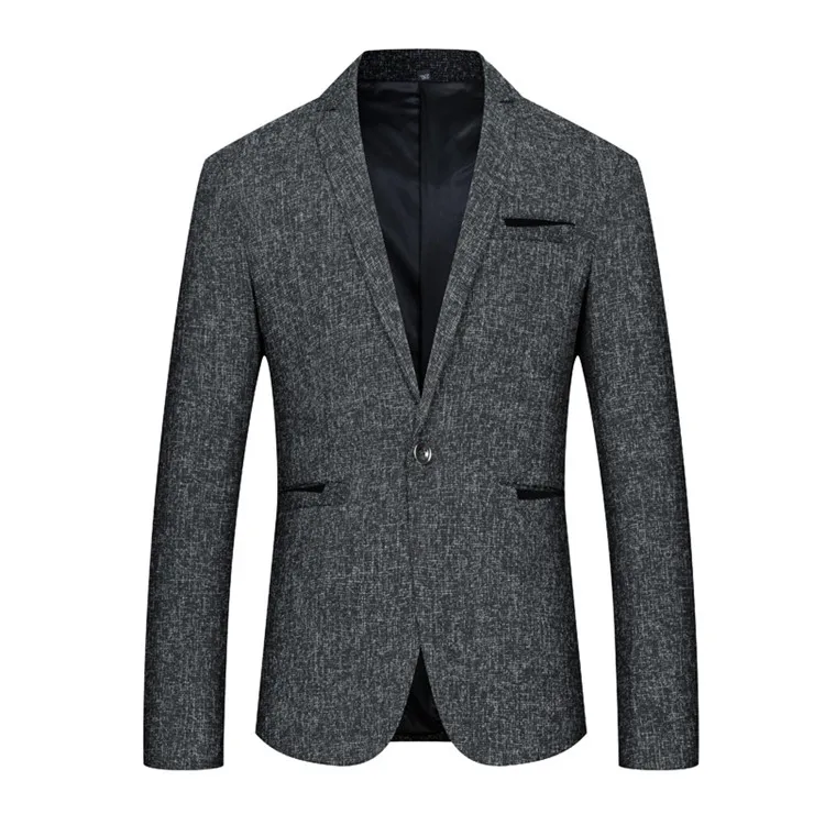 Стиль высокого качества мужской повседневный блейзер одна застежка Slim Fit Мужской s пиджак классический пиджак в деловом стиле для мужчин - Цвет: same as photo