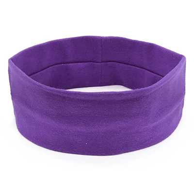 29 purple 1 шт. Новые 2 дюймовый твердый хлопок головная повязка для спорта и софтбола Sweatband повязка на голову, повязка на голову тюрбан бандана с эластичной резинкой - Цвет: 29 purple