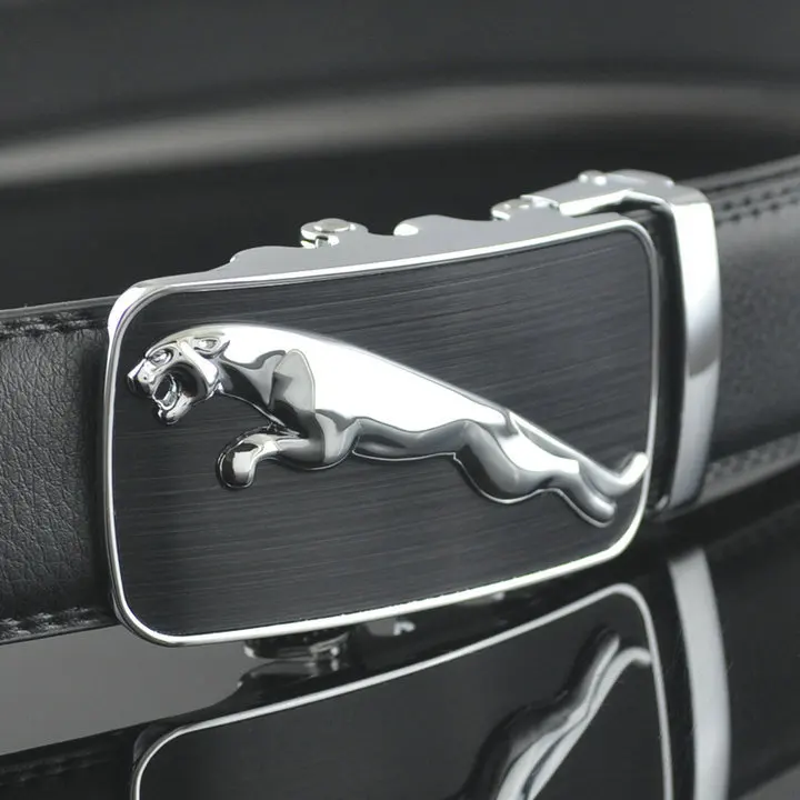 Брендовые новые высококачественные ремни cowboys мужской ремень Золотой роскошный Jaguar Автоматическая пряжка дизайнерский поясной ремень джинсы размер 125 см c033