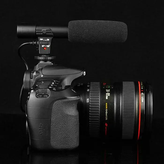 Новое видео интервью с микрофоном запись Vlog Mic для DSLR камеры Nikon Canon/телефонов DOM668