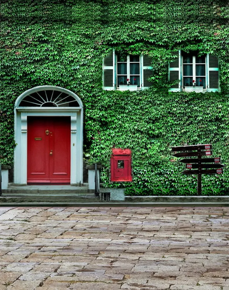 

Green Leaf House Photography Backdrops Photo Props Studio Background 5x7ft