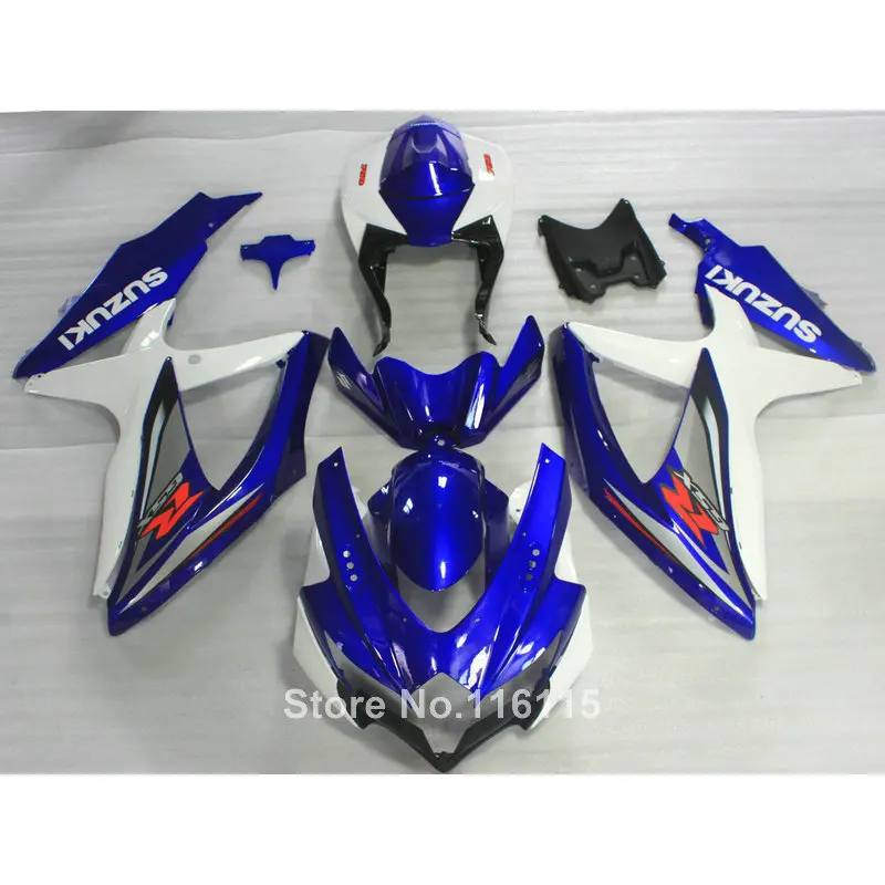

Injection molding fairing kit for SUZUKI K8 GSXR 600 700 2008-2010 GSXR600 GSXR750 08 09 10 blue white black fairings LQ24