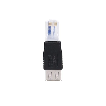 

USB to RJ45 Adapter USB2.0 Female to Ethernet RJ45 Male Plug Adapter Connector