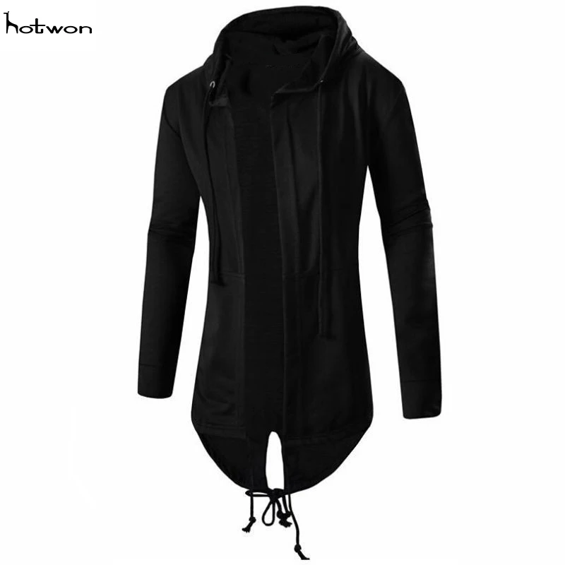 New Hot Sale Men hooded jacket long cardigan black ninja goth gothic ...