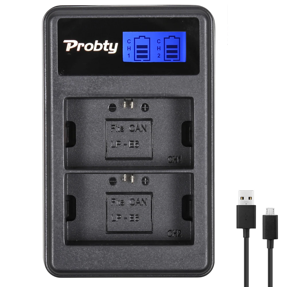 LP-E6 LP E6 LP-E8 LP-E10 E10 LP-E12 LP-E17 NP-FW50 NP-BX1 NP-W126 EN-EL14 EL14 EN-EL15 EL15 LCD Camera battery dual Charger