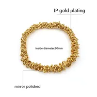 Stainless Steel Elastic Bracelet And Bangles Men Women Fashion Jewelry Gold Color Circle Chain Bracelets 2