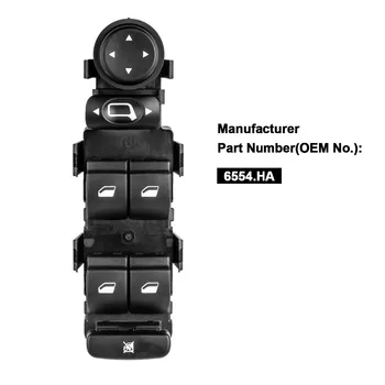 

Front Left Side Electric Power Window Regulator Master Switch For Citroen C4 2004-2015 6554.HA 6554HA