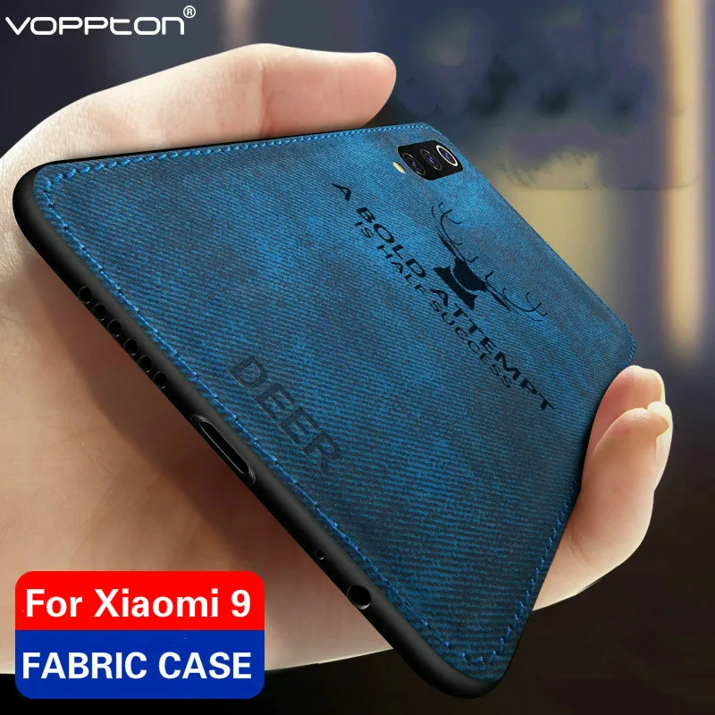 Классическая ткань для Xiaomi mi 9 чехол телефона TPU силиконовая рамка Ткань Твердая