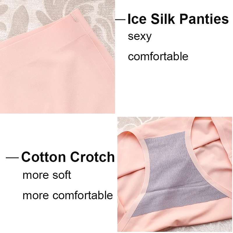 Toppick Sexy Panties Women Seamless Panties Solid Underwear Women G String lingerie Ice Silk Soft Cozy Briefs Culotte Femme