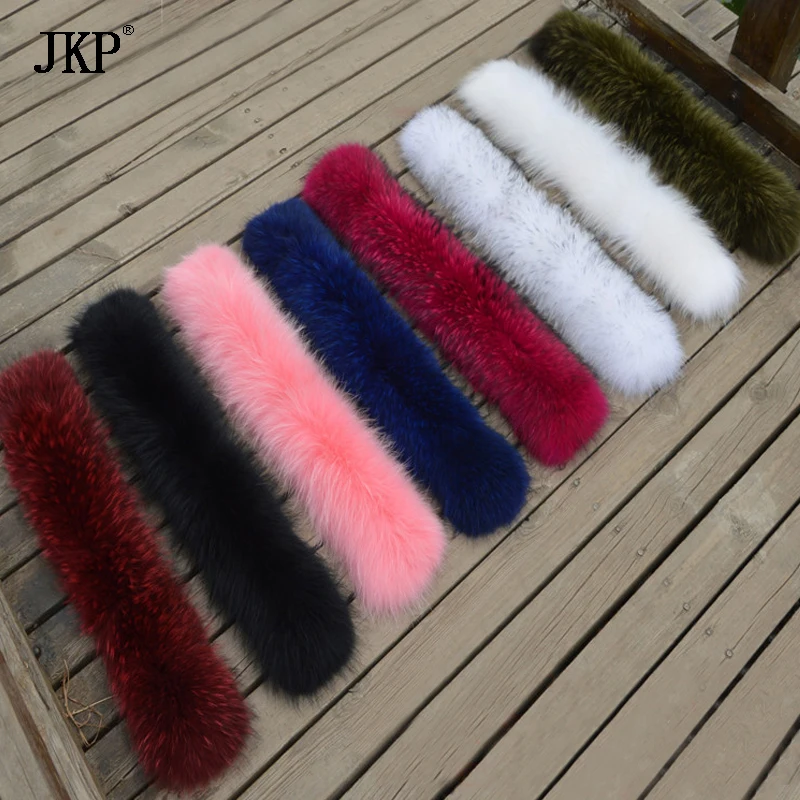 

Winter 100% Real Natural Raccoon Fur Collar & Womens Scarfs Fashion Coat Sweater Scarves Collar Luxury Neck Cap WJ40