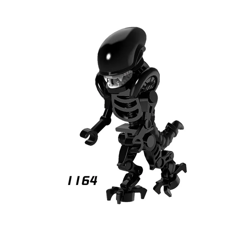 

Single Sale Super Heroes Star Wars 1164 Alien skeleton Mini Building Blocks Figure Brick Toy kids gift Compatible Legoed Ninjaed